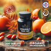 Vitamin C 1000mg - 200 Vegan Tablets - Added Bioflavonoids & Rosehip - Supports The Immune System and Reduces Tiredness and Fatigue - UK Made Sash Vitality - Anti-Inflammatory - Allery support