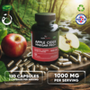 Raw Apple Cider Vinegar Complex 1000MG with Turmeric, Ginger, Probiotics 200 Billion & Prebiotics, Cayenne Pepper, Ginger, Black Pepper & Flaxseed - 120 Vegan Certified Capsules | UK Made (Capsules)