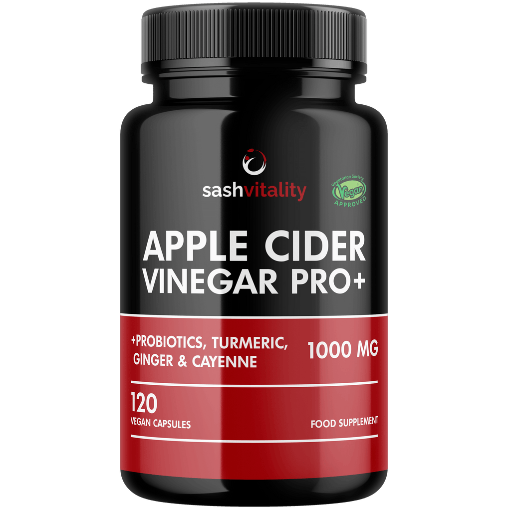 Raw Apple Cider Vinegar Complex 1000MG with Turmeric, Ginger, Probiotics 200 Billion & Prebiotics, Cayenne Pepper, Ginger, Black Pepper & Flaxseed - 120 Vegan Certified Capsules | UK Made (Capsules)