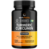 Organic Turmeric Curcumin 2130mg with Black Pepper & Ginger | 120 Vegan Turmeric Capsules High Strength | Supports Joints | Immune System Support | Soil Association Certified Organic | UK Made