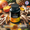 Organic Turmeric Curcumin 600mg Serving with Organic Black Pepper | 120 Vegan Capsules | High Potency Antioxidant &amp; Absorption | Certified Organic Supplement – UK Made Sash Vitality