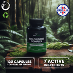 Probiotics Complex Probiotics for Adults - 120 Vegetarian Capsules - Advanced Multi-Strain - Prebiotic Inulin - Active Strains Lactobacillus Acidophilus & Bifidobacterium - UK Made Sash Vitality