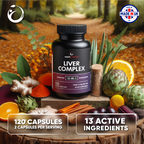 Liver Support Capsules High Strength | 13 Essential Natural Ingredients for Healthy Liver Function - Premium Liver Supplement | 120 Vegan Liver Pro Care Tablets – 8 Weeks Usage | UK Made Sash Vitality