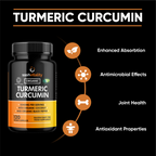 Organic Turmeric High Strength 2040mg Capsules with Black Pepper & Ginger – Advanced Turmeric Curcumin | 120 Vegan Turmeric Capsules | Certified Organic | UK Made Sash Vitality Joint, Immunity support