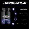 Magnesium Citrate - 240 High Strength Vegan Tablets (4 Months Supply) – Magnesium Supporting Restless Leg Syndrome Relief (RLS) & Leg Cramps - 440mg Elemental Magnesium Per Serving – UK Made