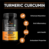 Organic Turmeric Curcumin 2130mg with Black Pepper & Ginger | 120 Vegan Turmeric Capsules High Strength | Supports Joints | Immune System Support | Soil Association Certified Organic | UK Made
