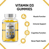 Vitamin D3 Gummies 1000 IU – 60 Tasty Vegetarian Gummies for Kids and Adults | Bone, Skin and Teeth Health | Mood Support | Immune System Support | UK Made Sash Vitality (Lemon Flavour)