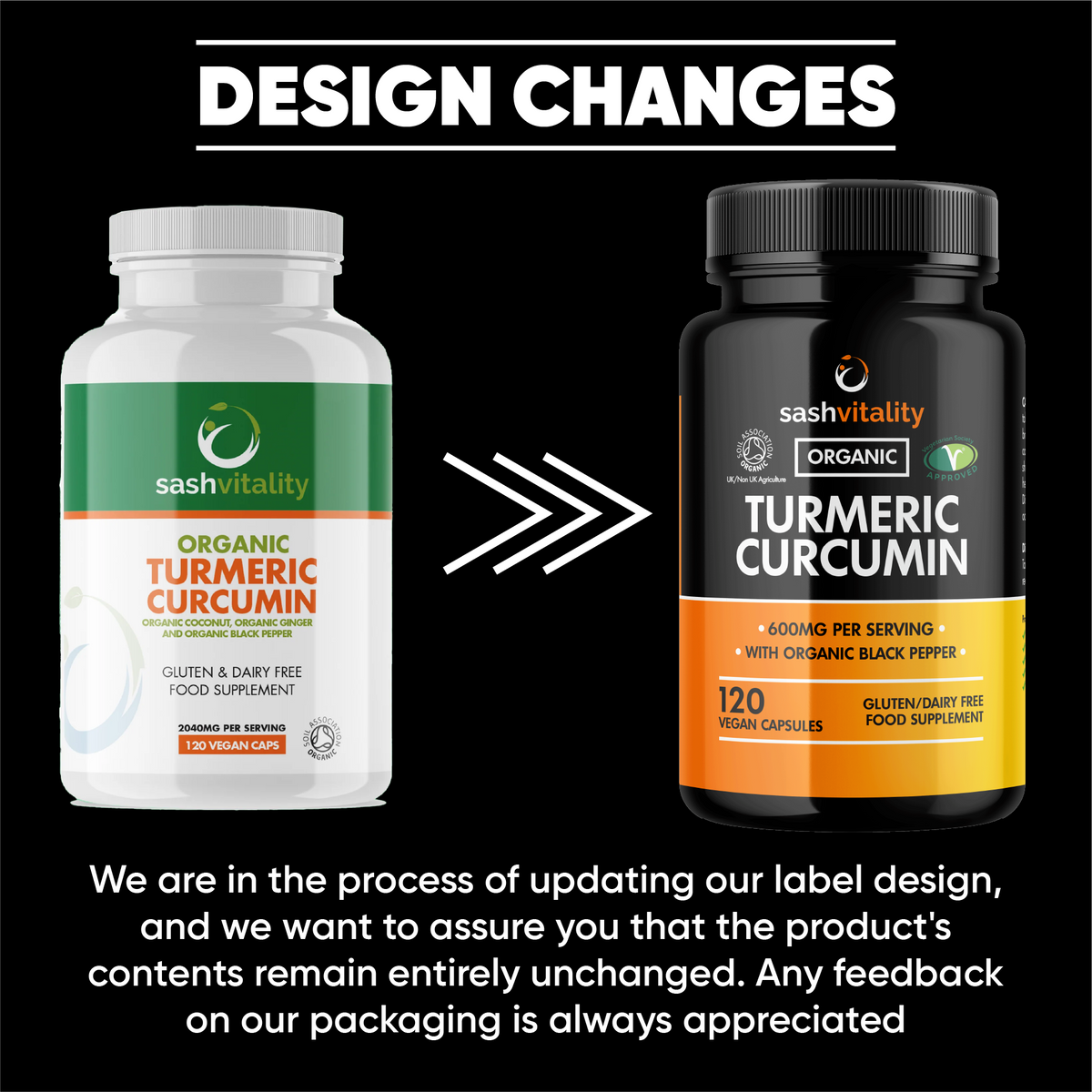 Organic Turmeric High Strength 2040mg Capsules with Black Pepper & Ginger – Advanced Turmeric Curcumin | 120 Vegan Turmeric Capsules | Certified Organic | UK Made Sash Vitality Joint, Immunity support