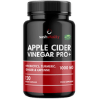 Raw Apple Cider Vinegar Complex 1000MG with Turmeric, Ginger, Probiotics 200 Billion & Prebiotics, Cayenne Pepper, Ginger, Black Pepper & Flaxseed - 120 Vegan Certified Capsules | UK Made (Capsules)