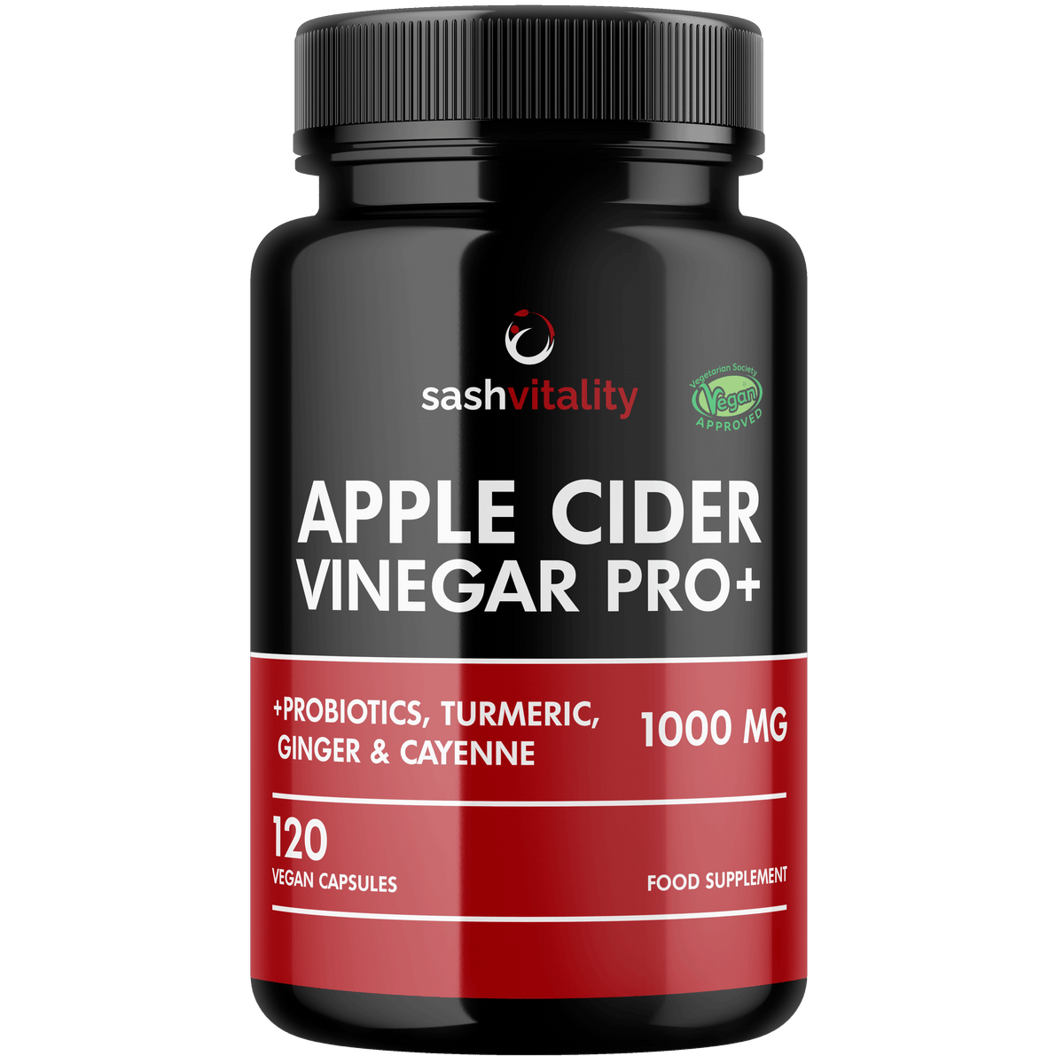 Raw Apple Cider Vinegar Complex 1000MG with Turmeric, Ginger, Probiotics 200 Billion & Prebiotics, Cayenne Pepper, Ginger, Black Pepper & Flaxseed - 120 Vegan Certified Capsules | UK Made (Capsules)