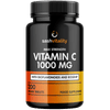 Vitamin C 1000mg - 200 Vegan Tablets - Added Bioflavonoids &amp; Rosehip - Supports The Immune System and Reduces Tiredness and Fatigue - UK Made Sash Vitality - Anti-Inflammatory - Allery support