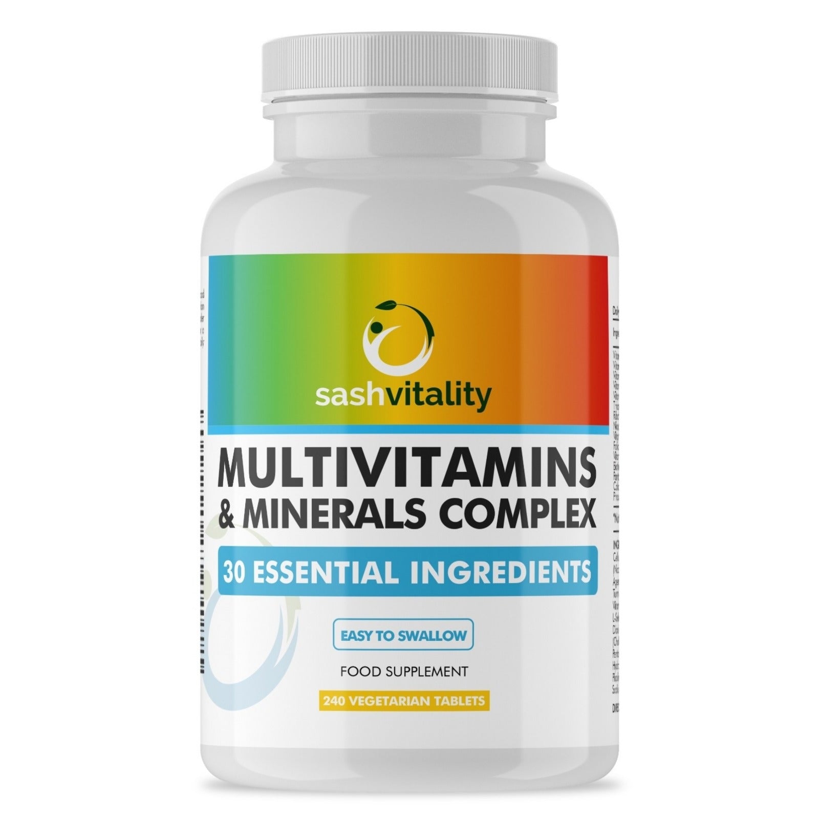 Multivitamin & Minerals Complex Tablets - Expiry 01/2023 - Sash Vitality